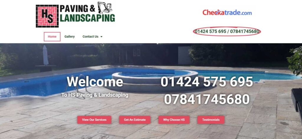 Media Gem Portfolio Hs Paving &Amp; Landscaping Website