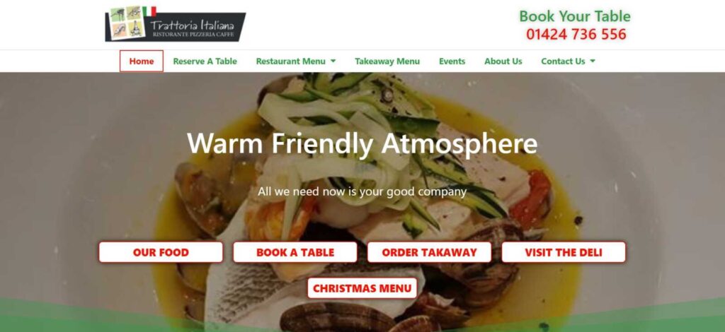 Media Gem Portfolio Trattoria Italiana Website